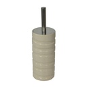 Portascopino ceramica bianco cerchi tondo 10,5x22 cm