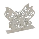 Portatovaglioli Metallo Farfalla Crema Rettangolare 14,5x4x12 cm