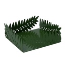 Portatovaglioli foglia alloro verde scuro rettangolare 16,5x16,5x6,5 cm