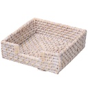 Portatovaglioli Rattan Algarve Bianco Quadro 18x18x6 cm