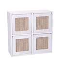 Portatutto in legno bianco quadro 20x8x20 cm
