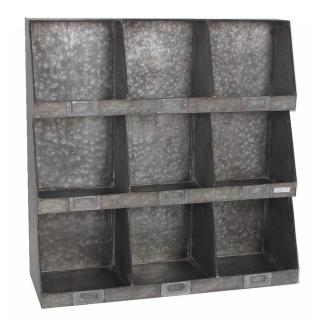 Portatutto in metallo con 9 scomparti - Dimensioni: 61x21x61,5 cm