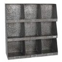 Portatutto in metallo con 9 scomparti - Dimensioni: 61x21x61,5 cm
