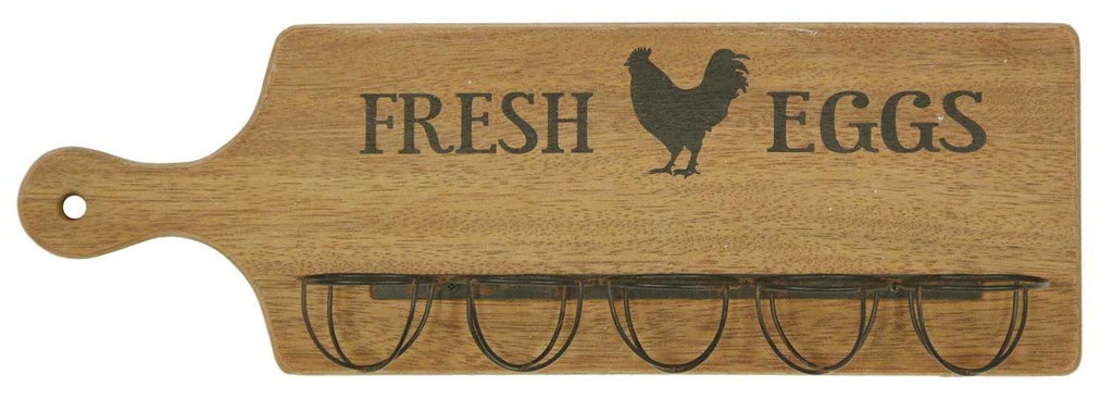 Portauova in legno, dimensioni 36 x 7 x 12 cm