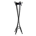 Posacenere da esterno in metallo nero - 34x34x116 cm