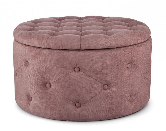 Pouf Cont. P.Scarpe Ernestine Dark Rose - Pouf con Tasche Porta Scarpe