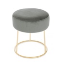 Pouf design grigio oro, cm 35 x 40 h
