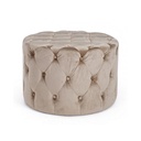 Pouf in velluto Tortora diametro 60x h42 cm