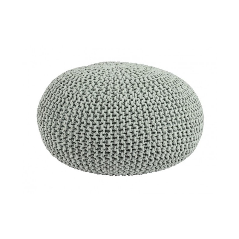 Pouf intrecciato menta bizzotto cm 80x35