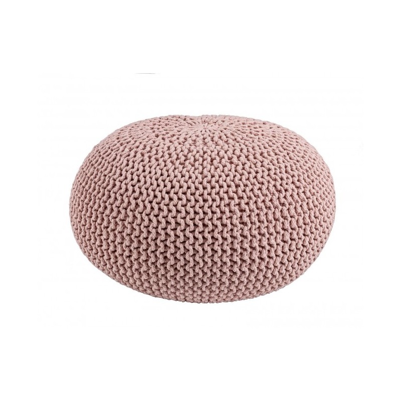 Pouf intrecciato rosa arredare design 80x35 cm