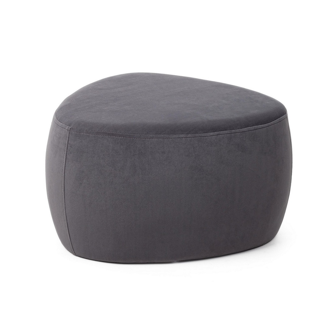 Pouff Stone grigio scuro effetto velluto