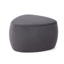 Pouff Stone grigio scuro effetto velluto