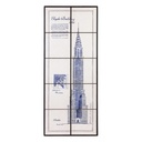 Quadro Chrysler Building in Legno e Piastrelle di Ceramica 43x104x400h cm