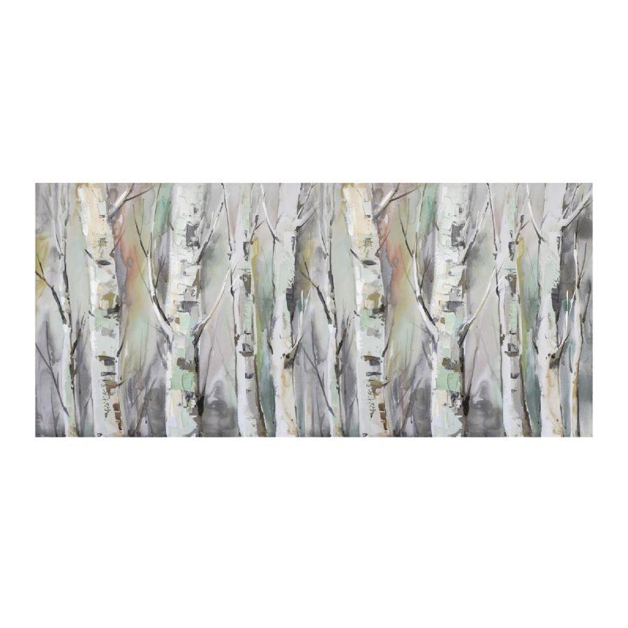 Quadro dipinto tronchi 150x70x3 cm