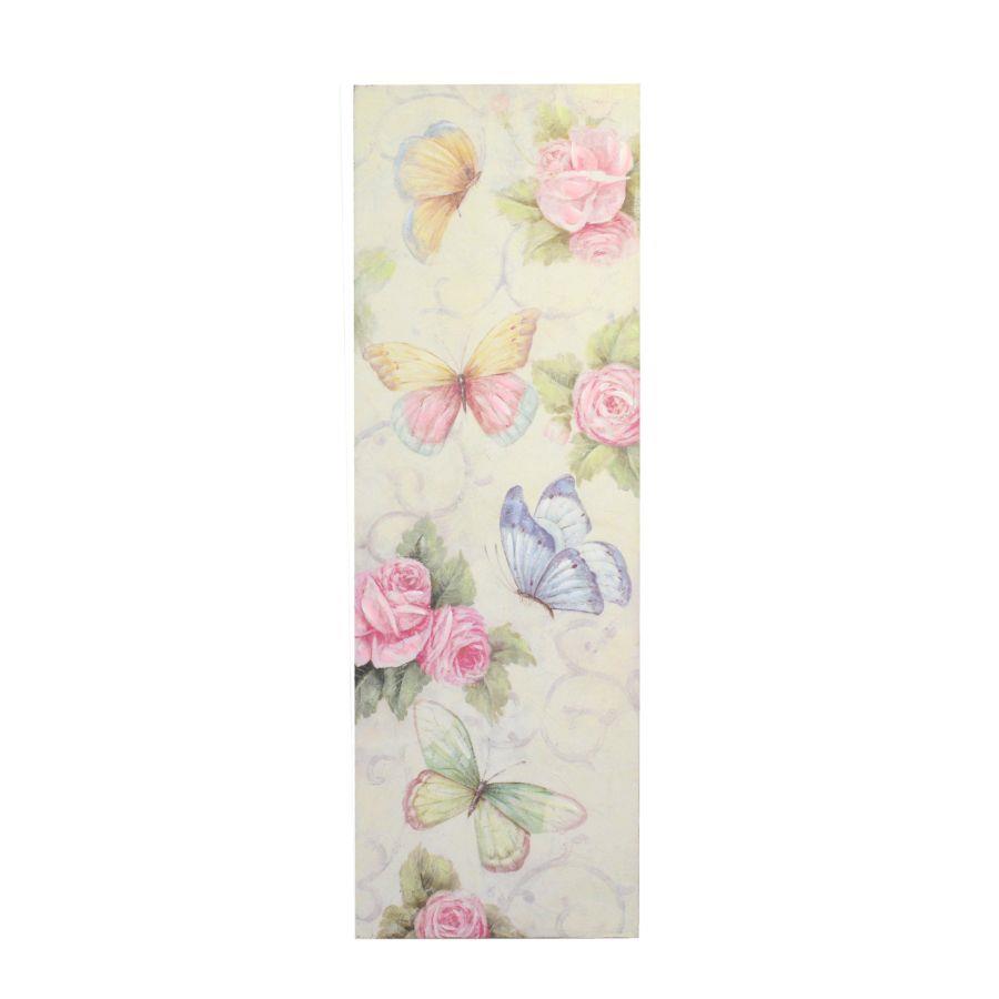 Quadro legno farfalle 31x90x3 cm