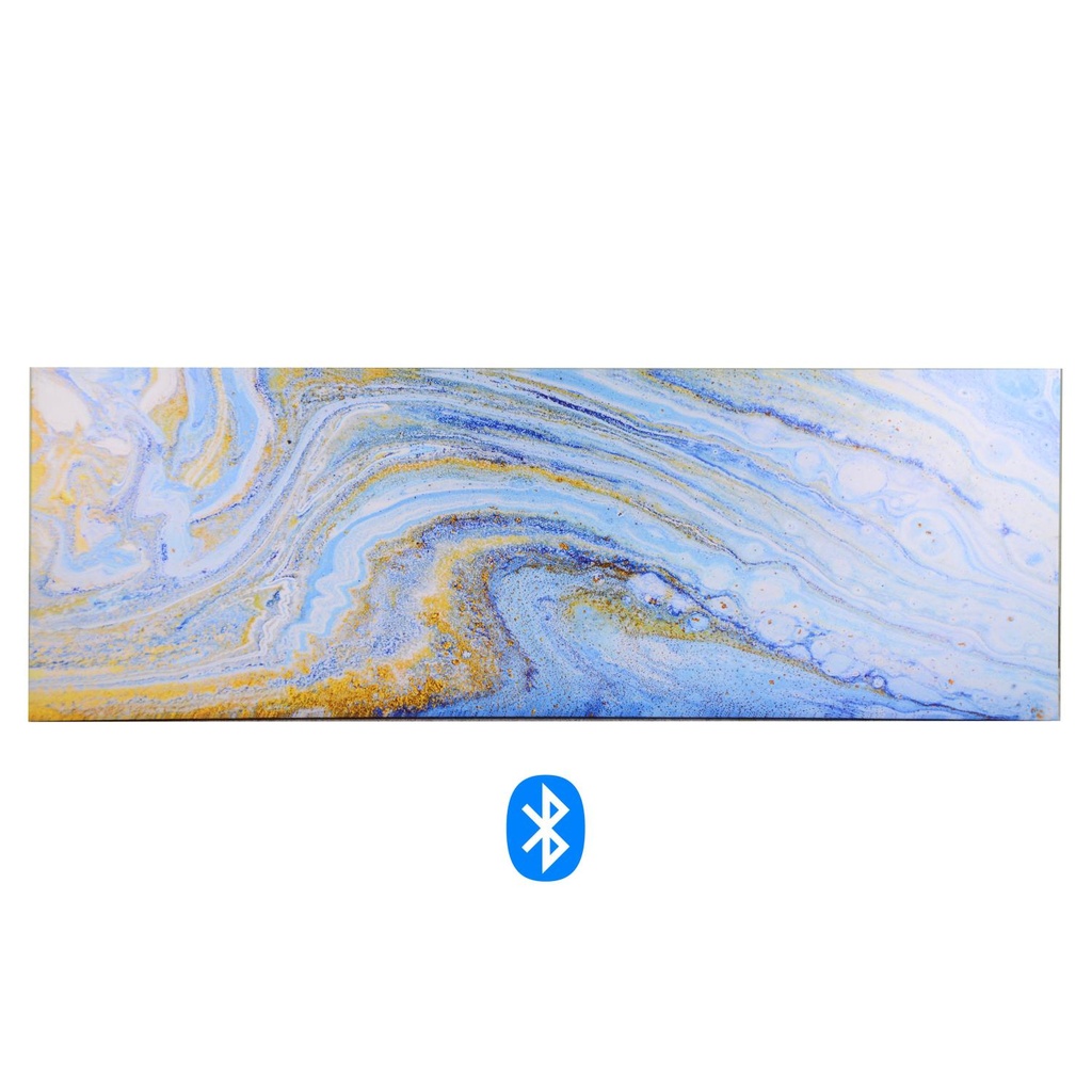 Quadro moderno stampa bluetooth azzurro - 150 x 50 x 4 cm
