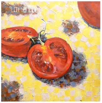 Quadro pomodori 80x80 cm