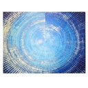 Quadro stampa blu oro con stampa bluetooth cm80x60x4