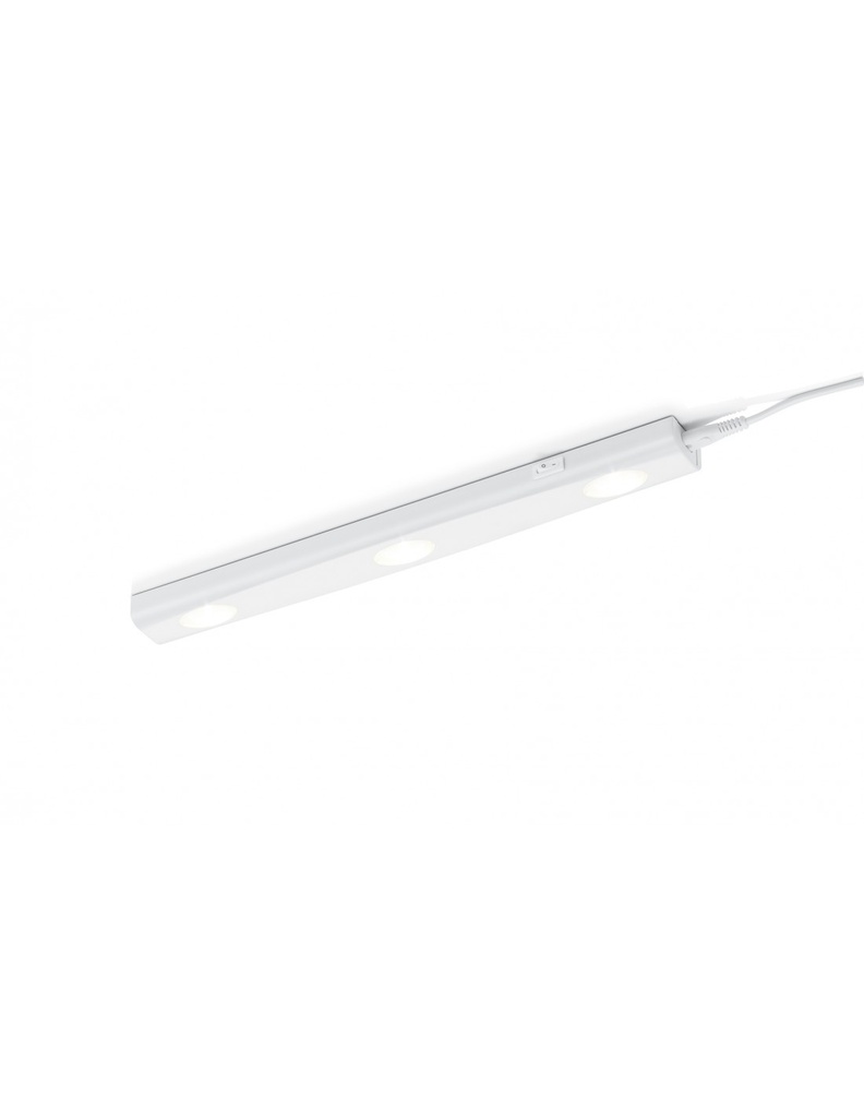 Reglette Applique 3 Led Aragon Bianco L40 cm Trio Lighting