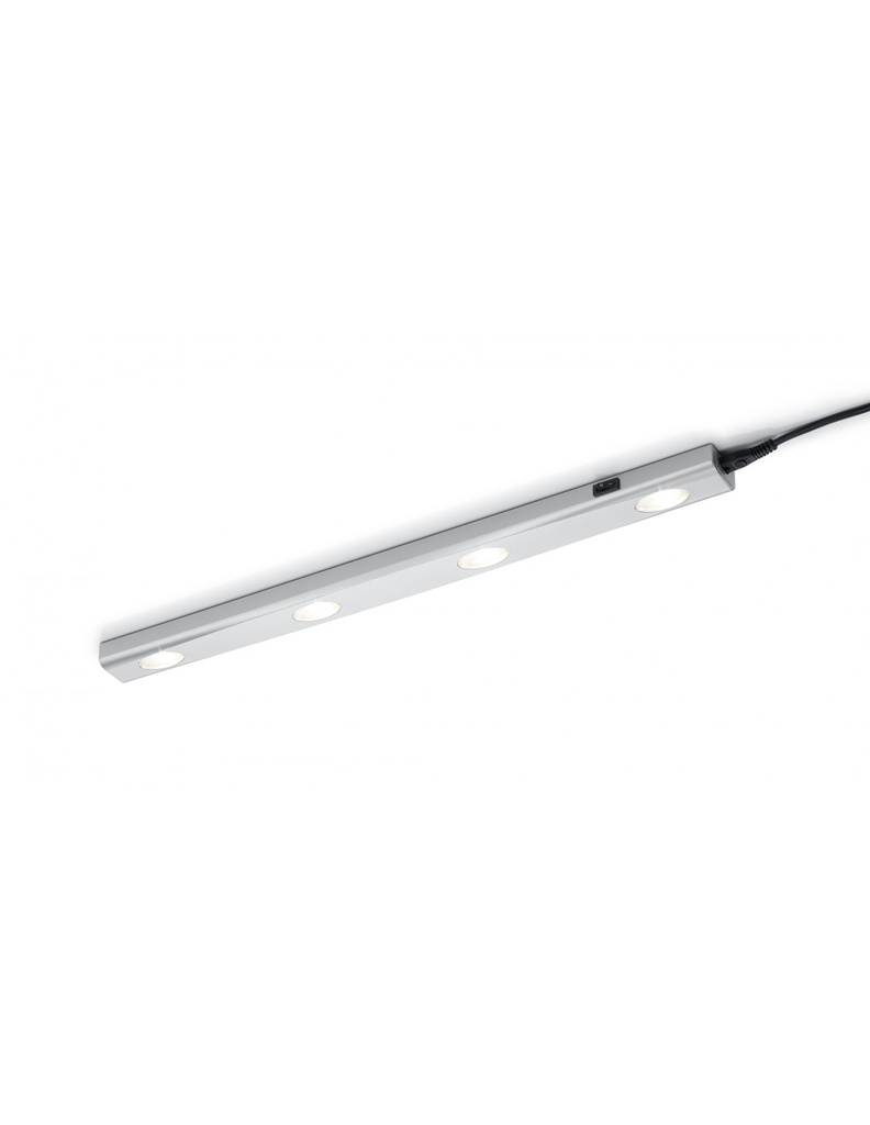 Reglette Applique 4 Led Aragon Alluminio L55 cm Trio Lighting