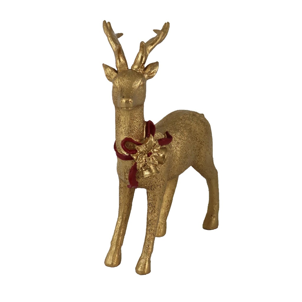 Renna in resina oro 14,5x6x20 cm