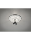Rosone Portalampada Gesso Verniciabile Stile Classico Lilly Ø30 cm