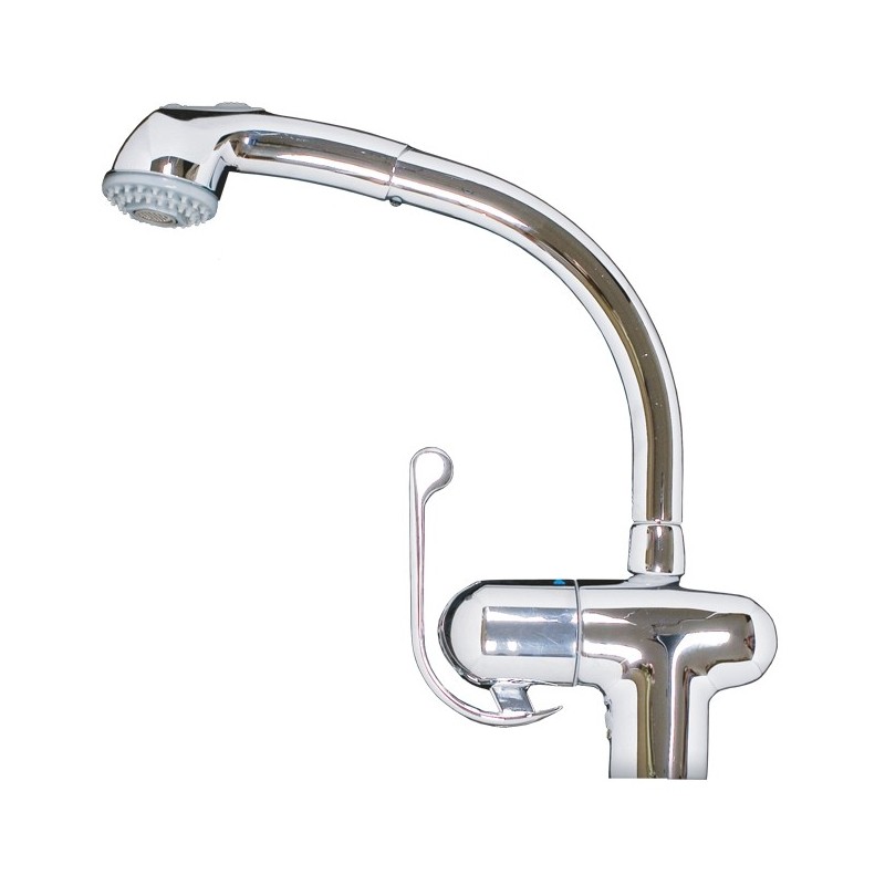 Rubinetto miscelatore lavello cucina con doccetta estraibile h. 30x21 cm