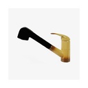 Rubinetto miscelatore paini monoforo lavello terra di francia con doccia estraibile nera