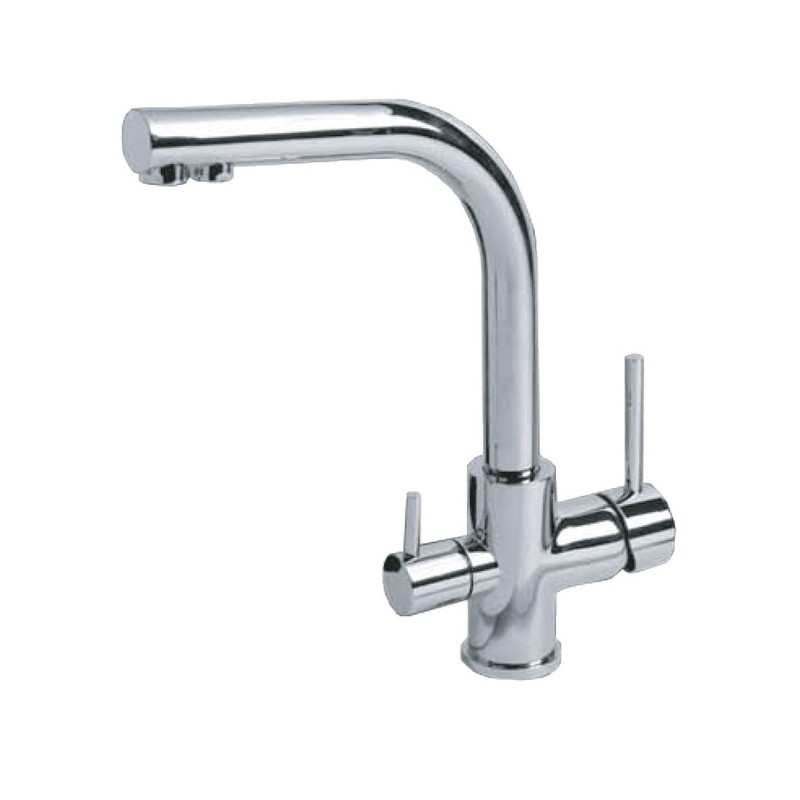 Rubinetto miscelatore per lavablo finitura cromo h.25x21 cm