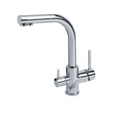 Rubinetto miscelatore per lavablo finitura cromo h.25x21 cm