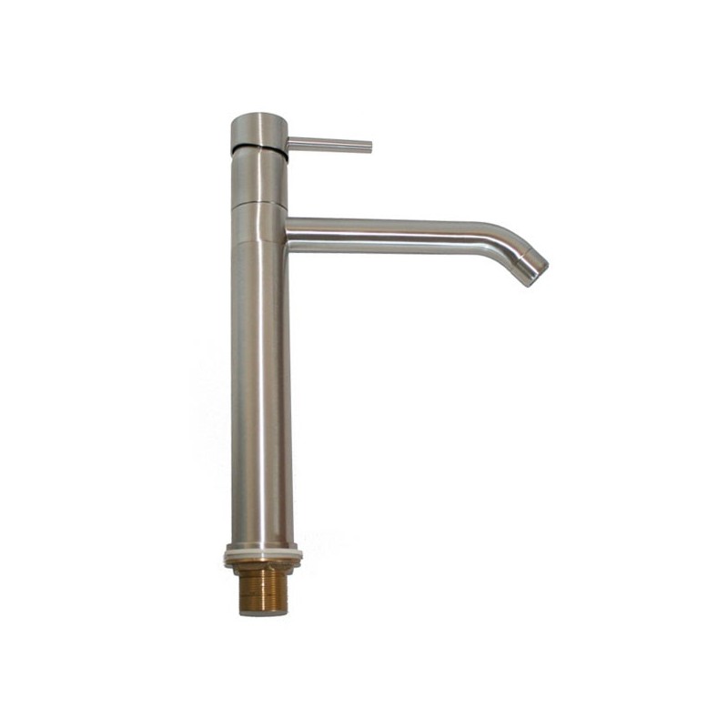 Rubinetto miscelatore per lavabo cucina finitura inox h.32,9x19 cm