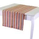 Tovaglia Runner Stripe Bordeaux Tinto in Filo 50x150 cm