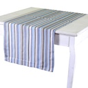 Runner a righe blu avio tinto in filo cm50x150