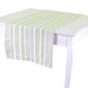 Runner verde tinto in filo cm50x150 con righe