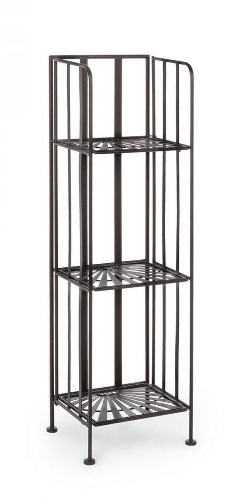 Scaffale Pieghevole Marrone 34x30x114 cm