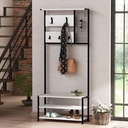 Scaffale Ingresso Nomad Bianco 5 Ganci Appendiabiti L 78 x P 30 x H 182 cm
