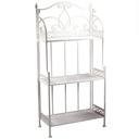 Scaffale metallo bianco brush, 3 ripiani, 59x31x124 cm
