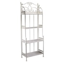 Scaffale metallo bianco 4 ripiani - Dimensioni: 59x31x164 cm