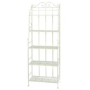 Scaffale Metallo Jessica Bianco Brush 5P Largo 60x28h180 cm