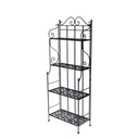 Scaffale Metallo Jessica Nero 4P 59x29 cm H158