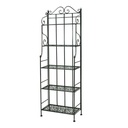 Scaffale Metallo Nero 28x60x180 cm