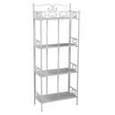 Scaffale Metallo Jessica 4 Piani Bianco Brush 47x23,5x120 cm