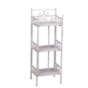 Scaffale Metallo Jessica Stretto 3 Piani Bianco Brush 26x23x76 cm