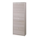 Scarpiera con 4 ante e 1 cassetto Olmo Chiaro 63x29x164 cm
