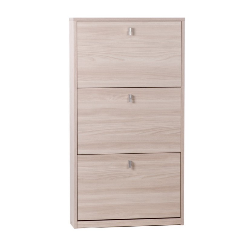 Scarpiera Salvaspazio Tre Ante Olmo Chiaro 63x18x117 cm