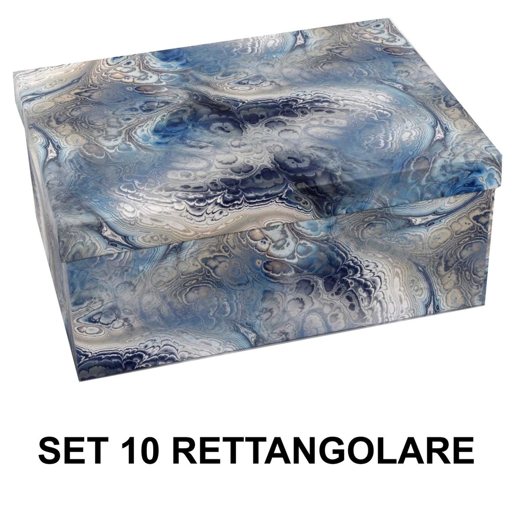 Scatola cartone azzurra rettangolare cm37,5x29h16