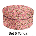 Scatola cartone con roselline multicolore ø40,5x17,8