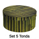 Scatola cartone tondo multicolore cmø40,5h17,8