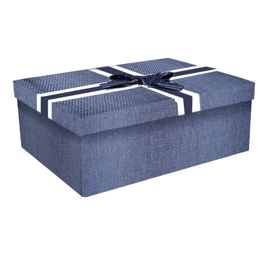 Scatola Cartone Blu Rettangolare cm43x34h24