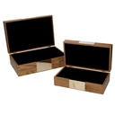 Scatola rettangolare marrone in legno 31x20h10